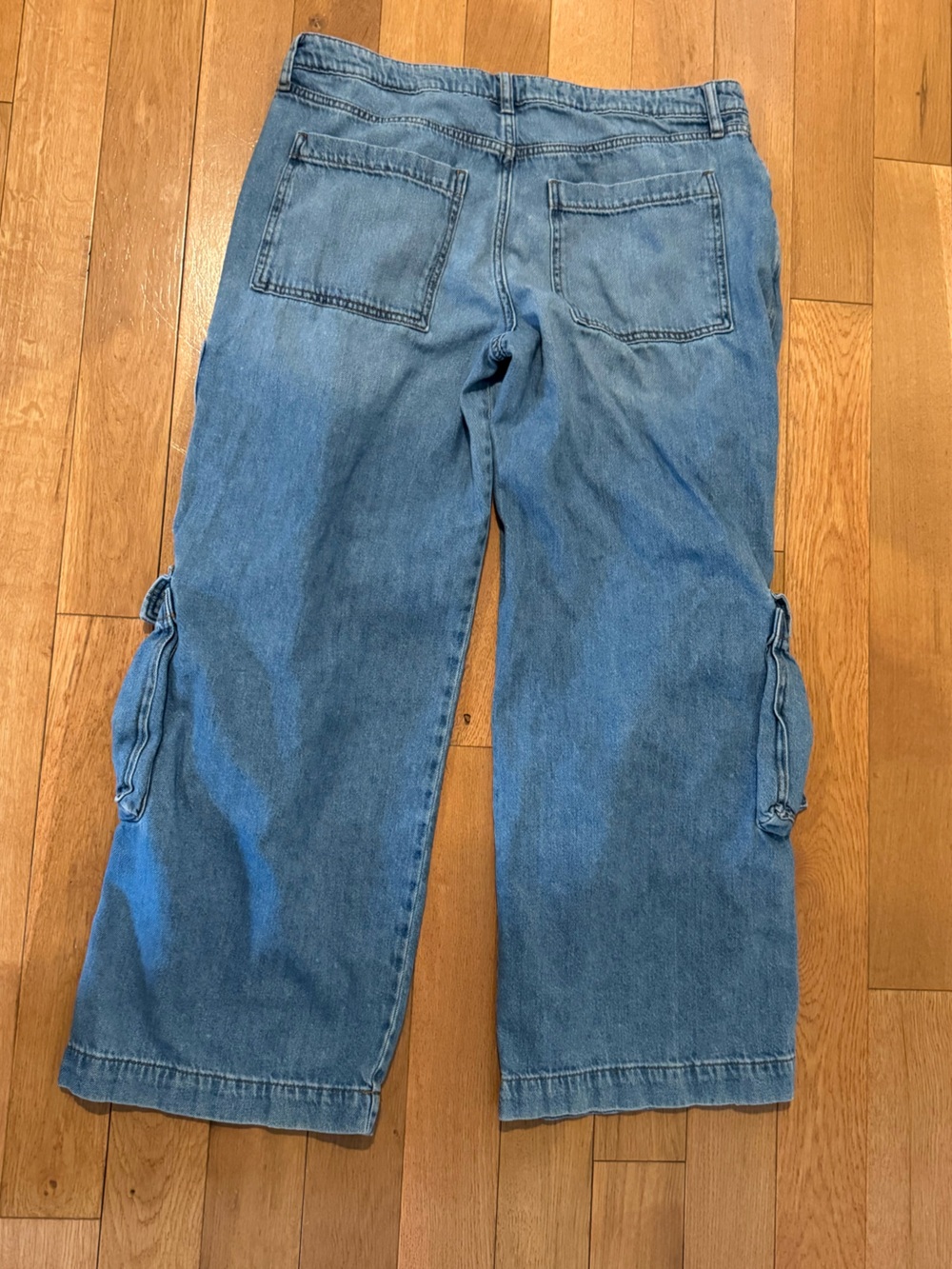 wild fable Light Blue Wide Leg Cargo Jeans - Picture 3 of 11